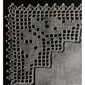 Vintage 1948 Handkerchief Edgings Tatting Crochet Pattern 6115 Irish Lace Doily